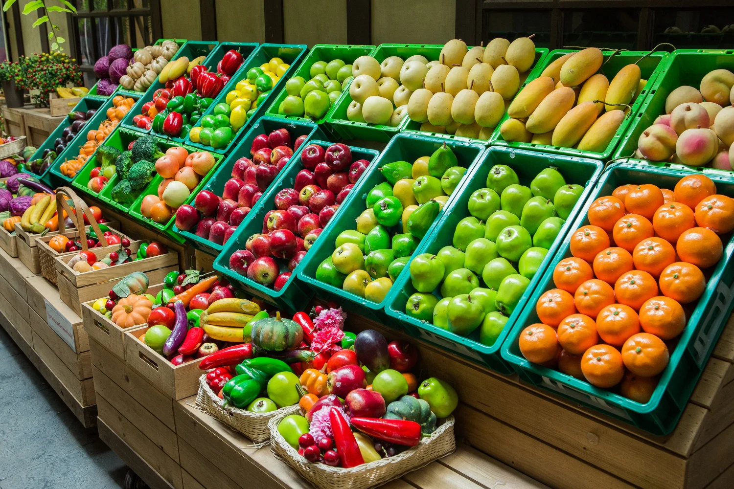 Cajas con manzanas